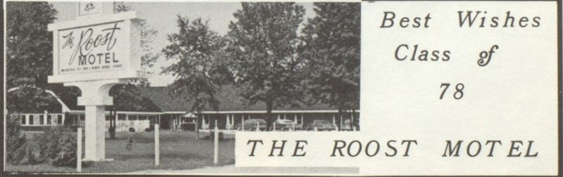 Motel 72 (Roost Motel) - 1970S Yearbook Ad